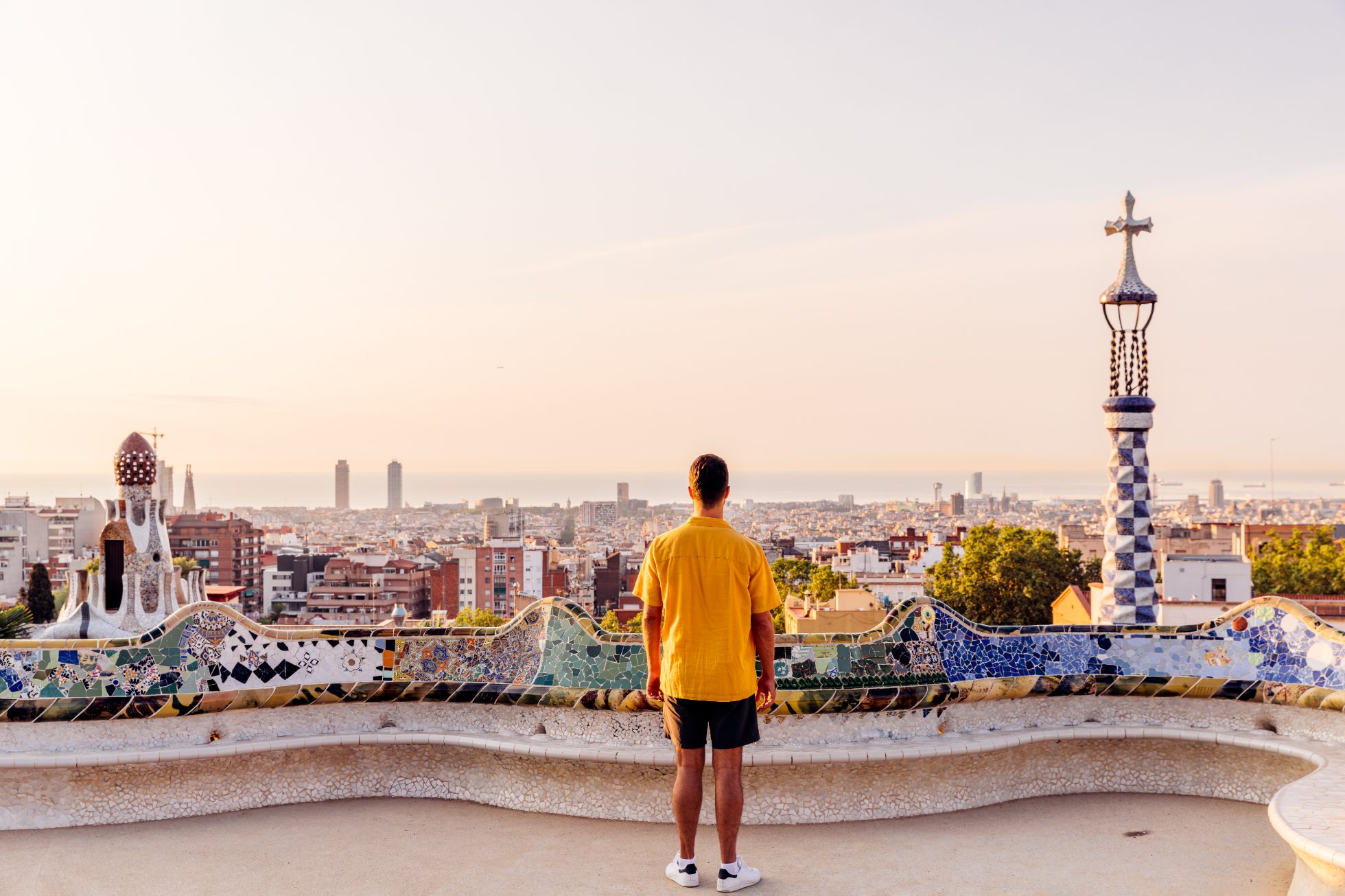 Widok na miasto z Parku Guell.